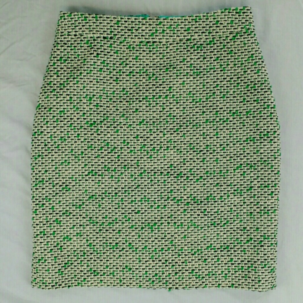Kate Spade green Judy tweed mini skirt size 4